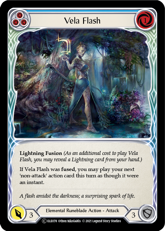 Vela Flash (Blue) [U-ELE078] (Tales of Aria Unlimited)  Unlimited Normal | Boutique FDB TCG