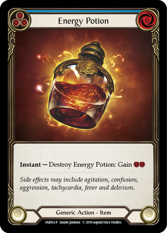 Energy Potion [FAB012-P] (Promo)  1st Edition Cold Foil | Boutique FDB TCG