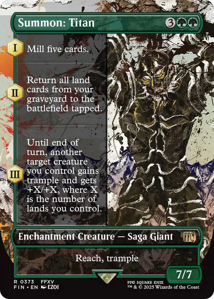 Summon: Titan (Borderless) [FINAL FANTASY] | Boutique FDB TCG