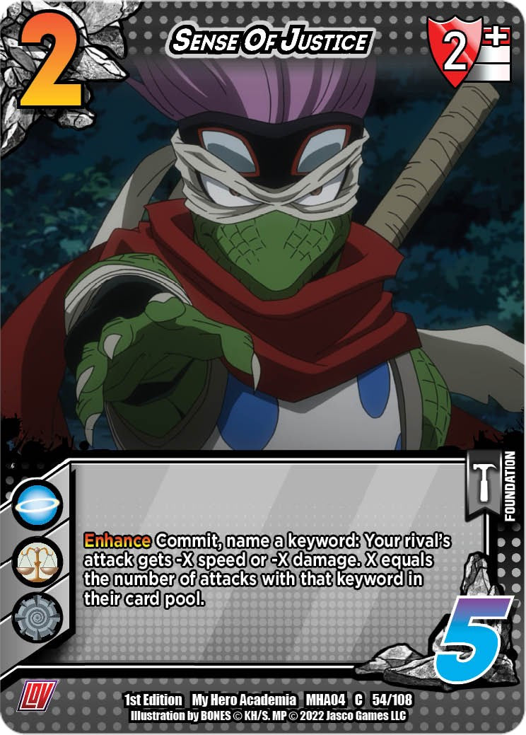 Sense Of Justice [League of Villains Unlimited] | Boutique FDB TCG