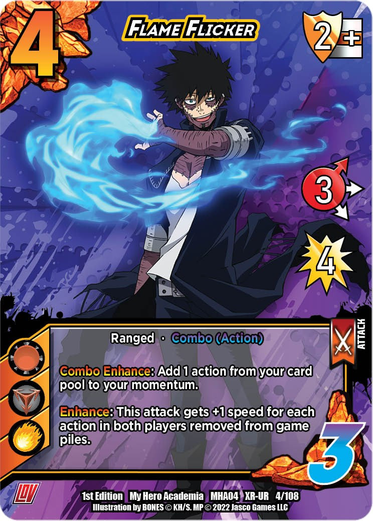 Flame Flicker (XR) [League of Villains Unlimited] | Boutique FDB TCG