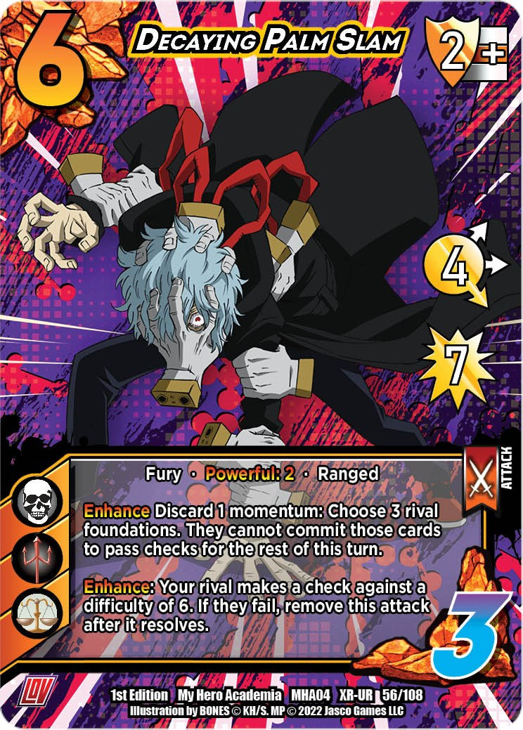 Decaying Palm Slam (XR) [League of Villains Unlimited] | Boutique FDB TCG