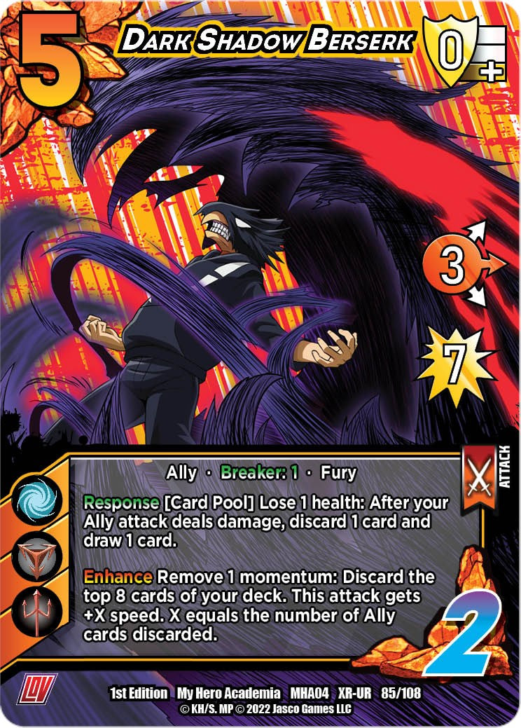 Dark Shadow Berserk (XR) [League of Villains Unlimited] | Boutique FDB TCG