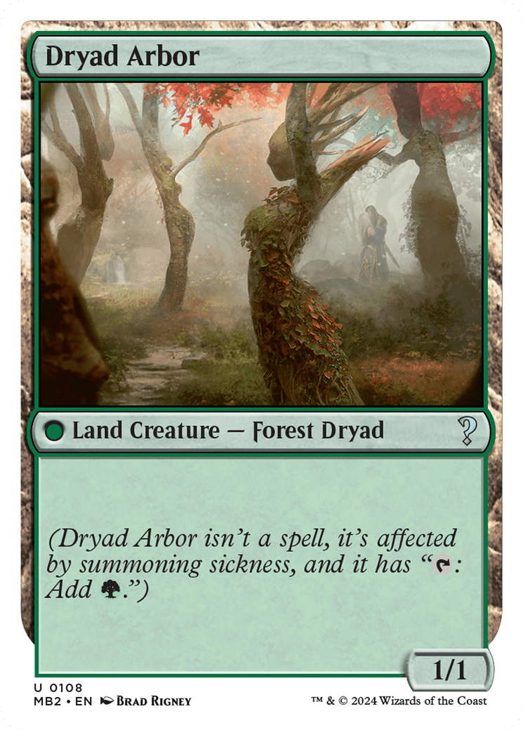 Dryad Arbor (White Border) [Mystery Booster 2] | Boutique FDB TCG