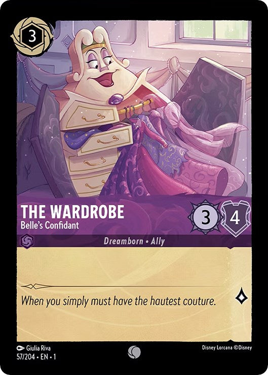 The Wardrobe - Belle's Confidant (57/204) [The First Chapter] | Boutique FDB TCG