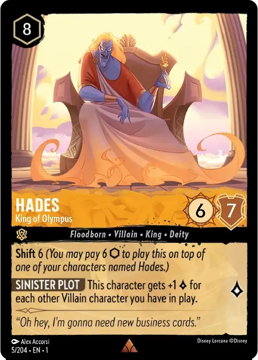 Hades - King of Olympus (Oversized) (5/204) [The First Chapter] | Boutique FDB TCG