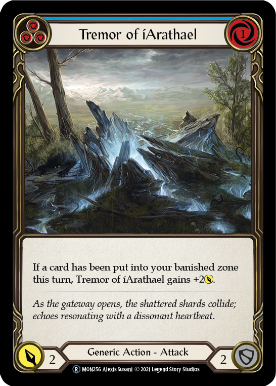 Tremor of iArathael (Blue) [U-MON256] (Monarch Unlimited)  Unlimited Normal | Boutique FDB TCG