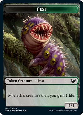 Elemental // Pest Double-Sided Token [Strixhaven: School of Mages Tokens] | Boutique FDB TCG
