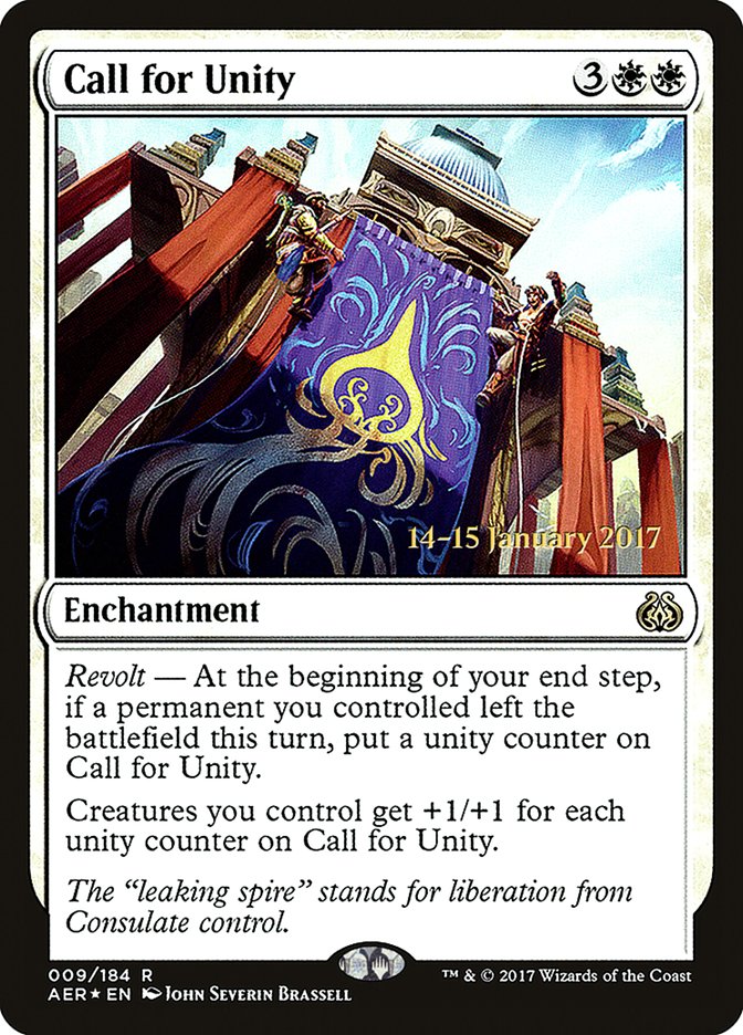 Call for Unity [Aether Revolt Prerelease Promos] | Boutique FDB TCG