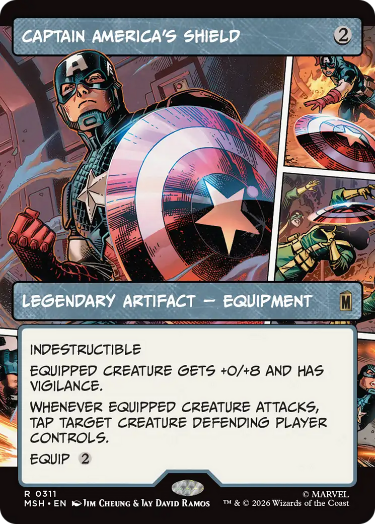 Captain America's Shield (Borderless) (0311) [Marvel Super Heroes] | Boutique FDB TCG