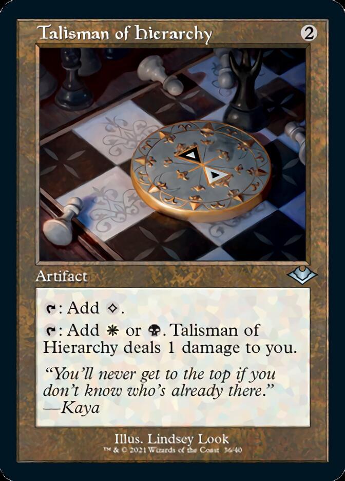 Talisman of Hierarchy (Retro) [Modern Horizons] | Boutique FDB TCG