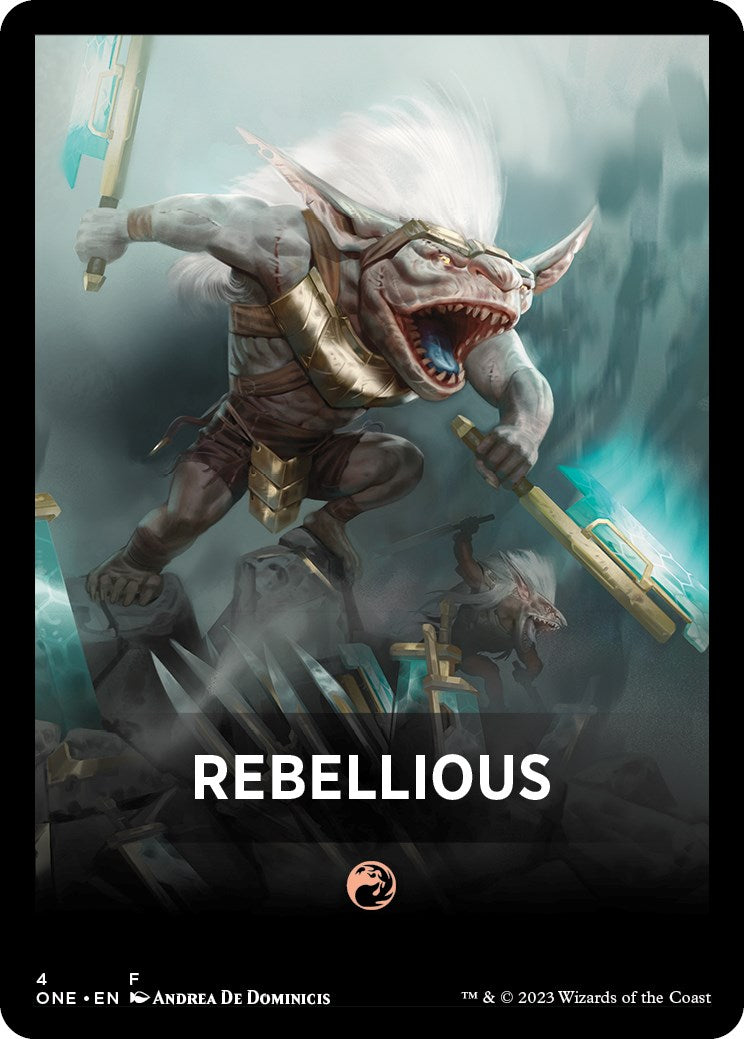 Rebellious Theme Card [Phyrexia: All Will Be One Tokens] | Boutique FDB TCG