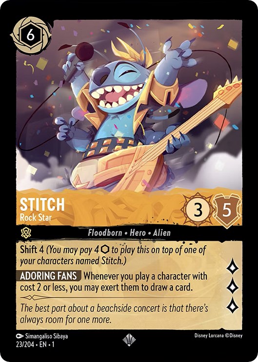 Stitch - Rock Star (23/204) [The First Chapter] | Boutique FDB TCG