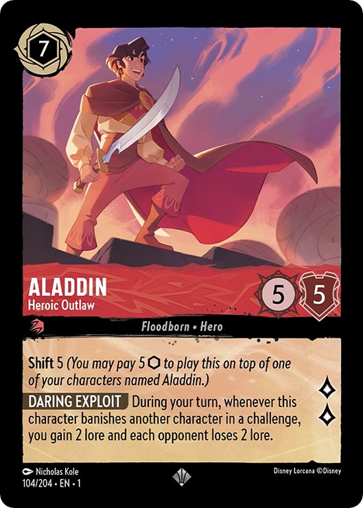 Aladdin - Heroic Outlaw (104/204) [The First Chapter] | Boutique FDB TCG