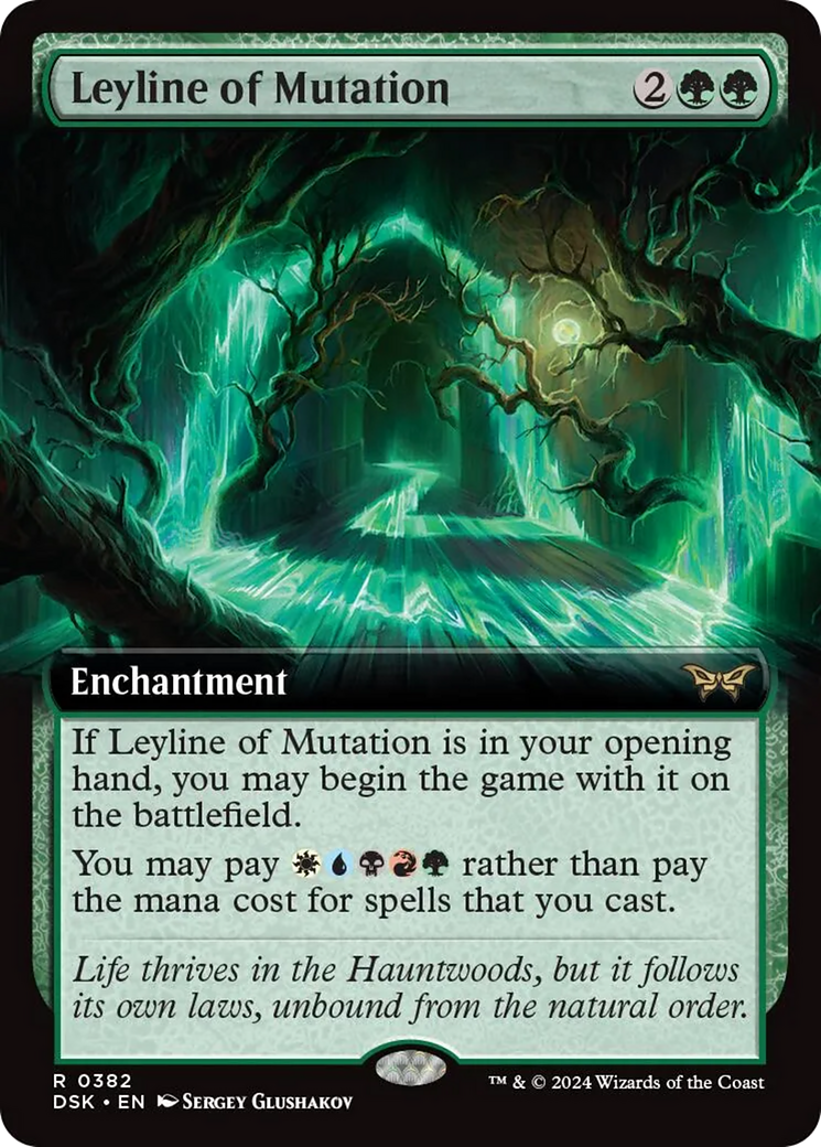 Leyline of Mutation (Extended Art) [Duskmourn: House of Horror] | Boutique FDB TCG