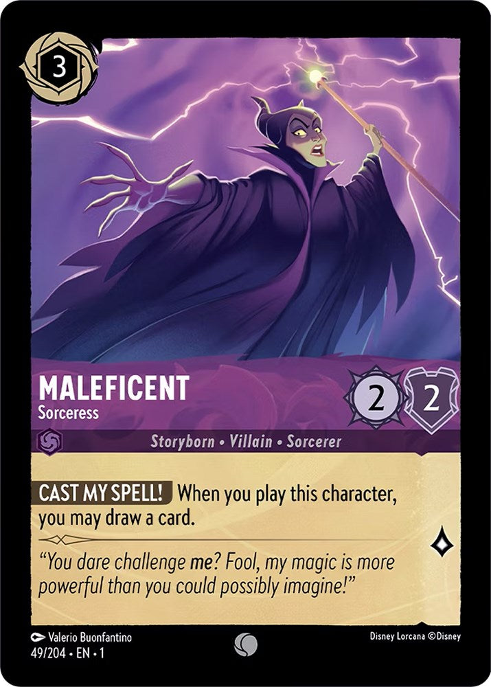 Maleficent - Sorceress (49/204) [The First Chapter] | Boutique FDB TCG