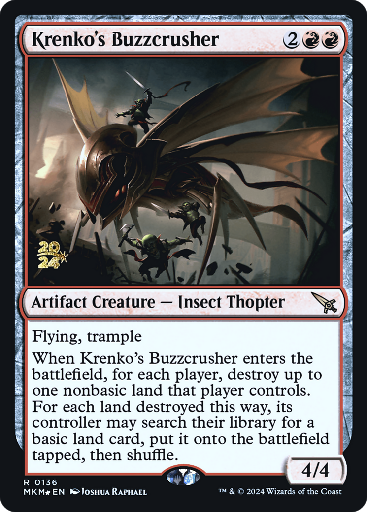 Krenko's Buzzcrusher [Murders at Karlov Manor Prerelease Promos] | Boutique FDB TCG