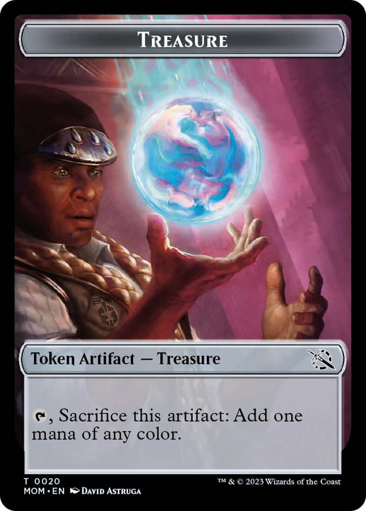 Treasure (20) // Spirit (13) Double-Sided Token [March of the Machine Tokens] | Boutique FDB TCG