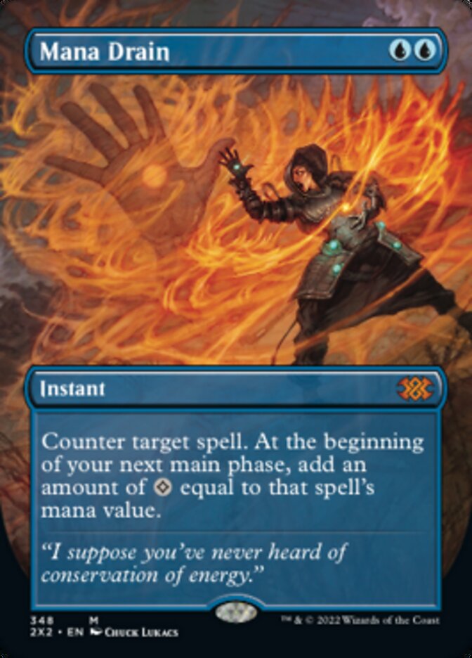 Mana Drain (Borderless Alternate Art) [Double Masters 2022] | Boutique FDB TCG