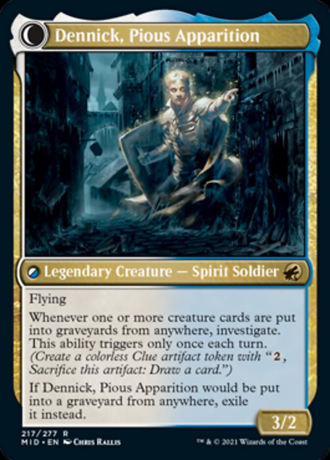 Dennick, Pious Apprentice // Dennick, Pious Apparition [Innistrad: Midnight Hunt] | Boutique FDB TCG