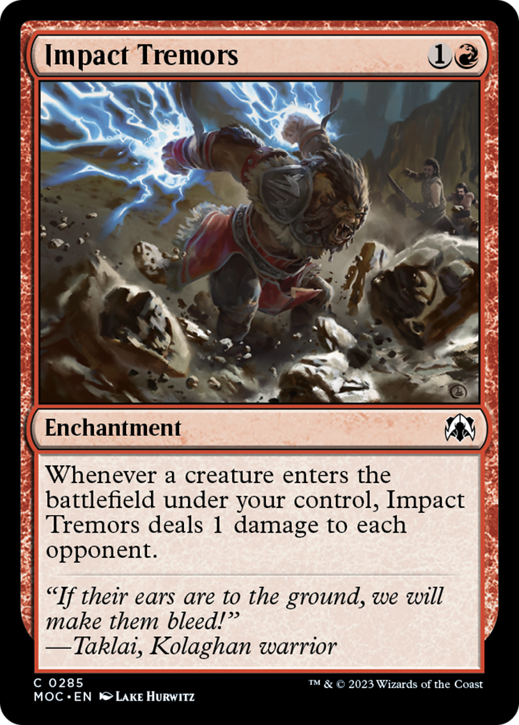 Impact Tremors [March of the Machine Commander] | Boutique FDB TCG