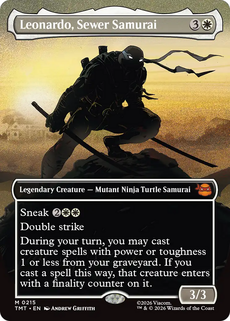 Leonardo, Sewer Samurai (Borderless) [Teenage Mutant Ninja Turtles] | Boutique FDB TCG