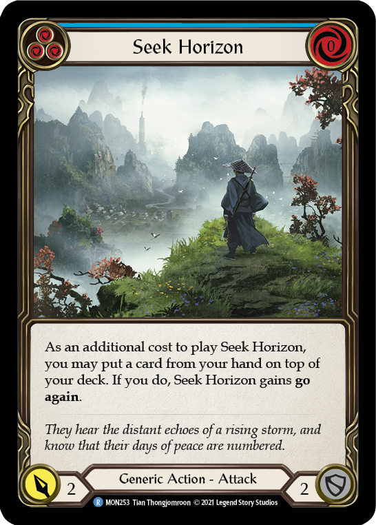 Seek Horizon (Blue) [MON253-RF] (Monarch)  1st Edition Rainbow Foil | Boutique FDB TCG