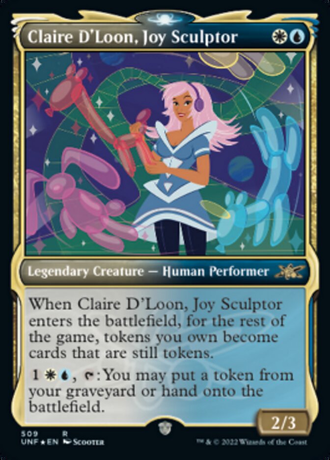 Claire D'Loon, Joy Sculptor (Showcase) (Galaxy Foil) [Unfinity] | Boutique FDB TCG