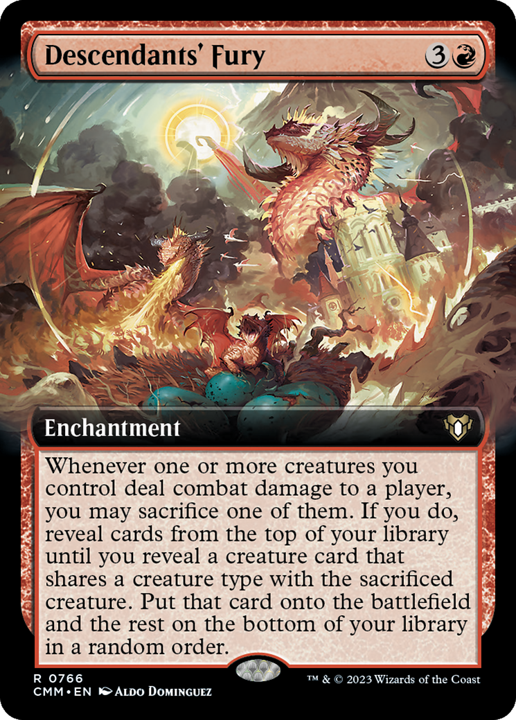 Descendants' Fury (Extended Art) [Commander Masters] | Boutique FDB TCG