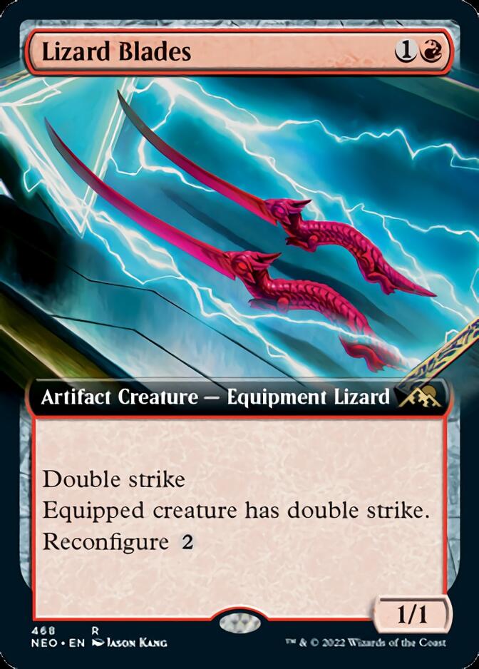 Lizard Blades (Extended Art) [Kamigawa: Neon Dynasty] | Boutique FDB TCG