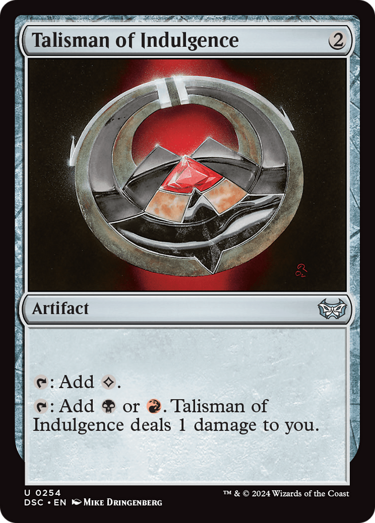 Talisman of Indulgence [Duskmourn: House of Horror Commander] | Boutique FDB TCG