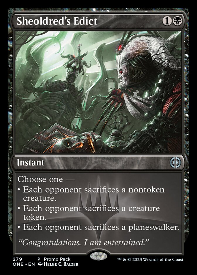Sheoldred's Edict (Promo Pack) [Phyrexia: All Will Be One Promos] | Boutique FDB TCG