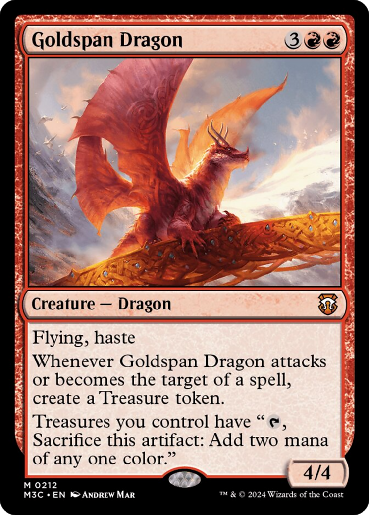 Goldspan Dragon (Ripple Foil) [Modern Horizons 3 Commander] | Boutique FDB TCG