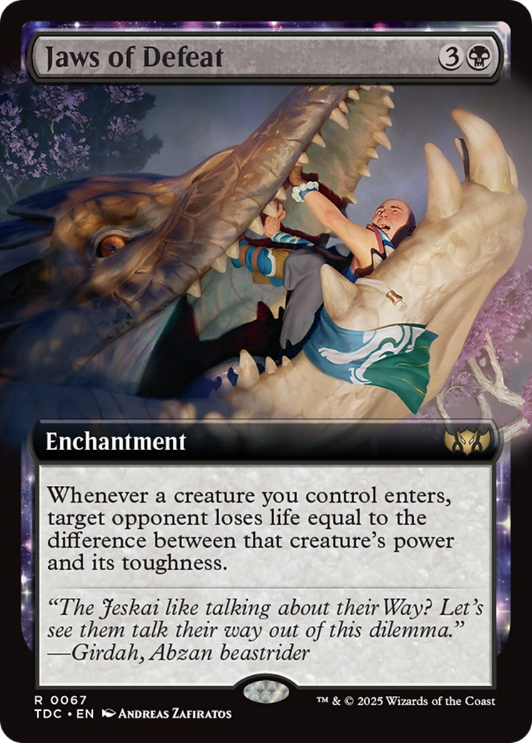 Jaws of Defeat (Extended Art) [Tarkir: Dragonstorm Commander] | Boutique FDB TCG