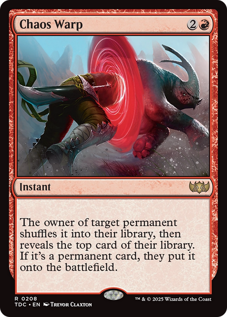 Chaos Warp [Tarkir: Dragonstorm Commander] | Boutique FDB TCG