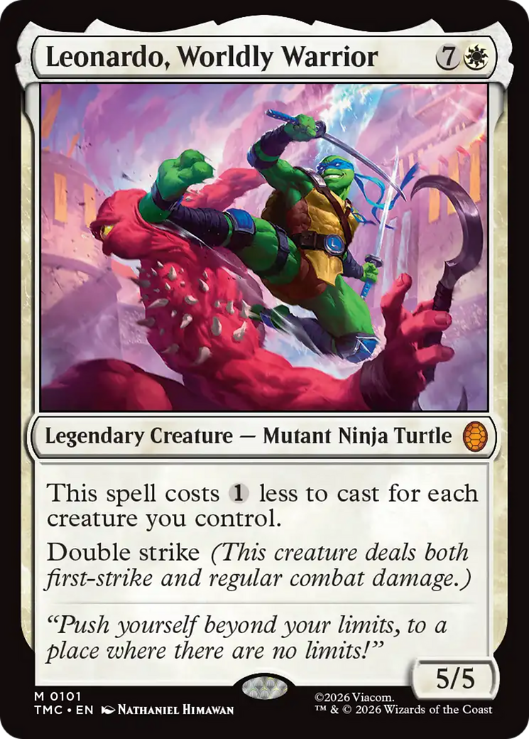 Leonardo, Worldly Warrior [Teenage Mutant Ninja Turtles Commander] | Boutique FDB TCG