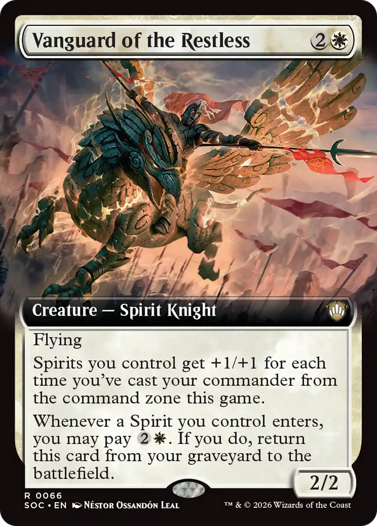 Vanguard of the Restless (Extended Art) [Secrets of Strixhaven Commander] | Boutique FDB TCG