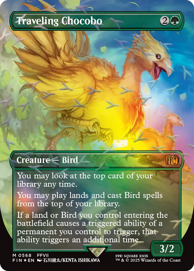 Traveling Chocobo (Borderless) (Chocobo Track Foil) [FINAL FANTASY] | Boutique FDB TCG