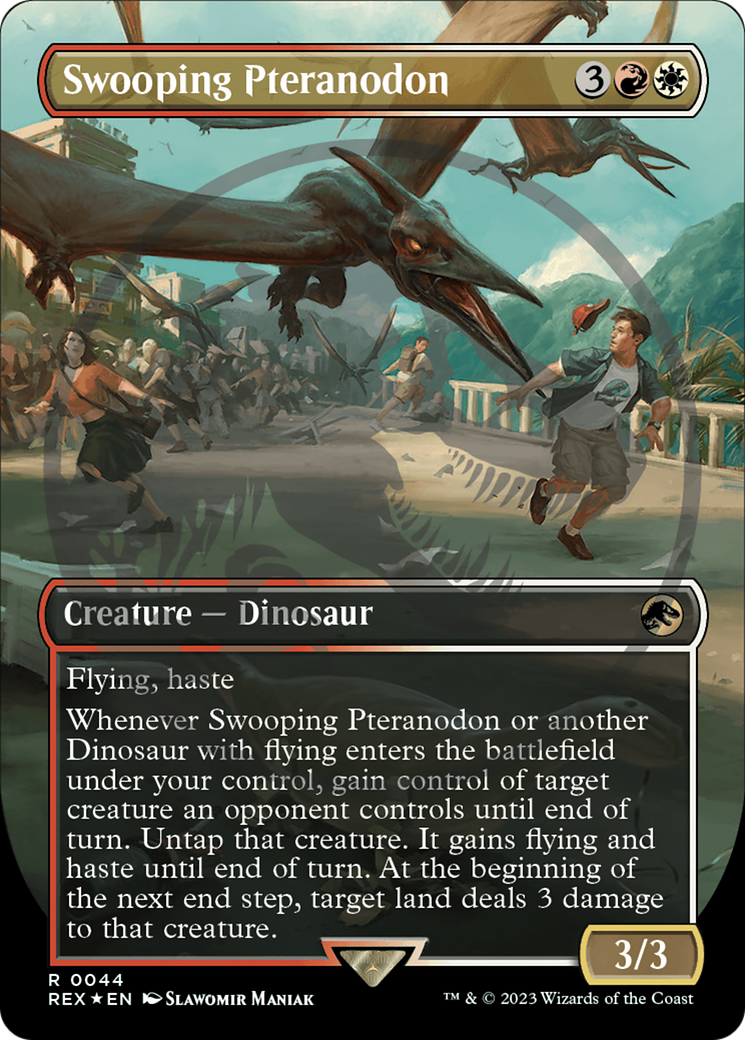 Swooping Pteranodon (Emblem) (Borderless) [Jurassic World Collection Tokens] | Boutique FDB TCG