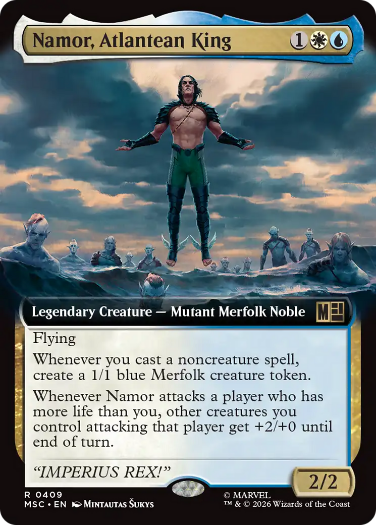 Namor, Atlantean King (Extended Art) [Marvel Super Heroes Commander] | Boutique FDB TCG