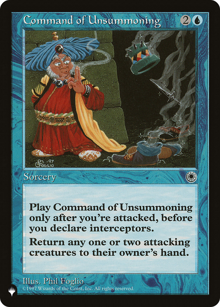 Command of Unsummoning [The List] | Boutique FDB TCG