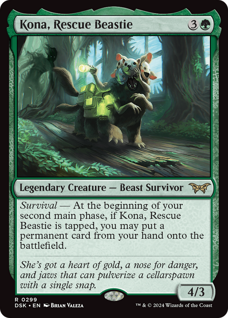 Kona, Rescue Beastie (0299) [Duskmourn: House of Horror] | Boutique FDB TCG