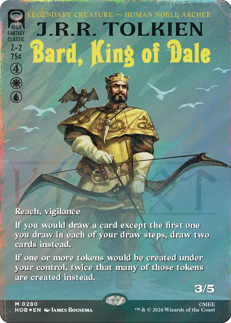 Bard, King of Dale (Borderless) (Surge Foil) [The Hobbit] | Boutique FDB TCG