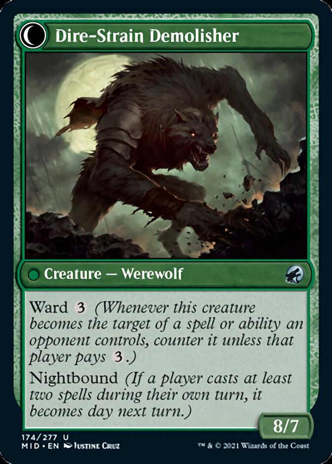 Burly Breaker // Dire-Strain Demolisher [Innistrad: Midnight Hunt] | Boutique FDB TCG