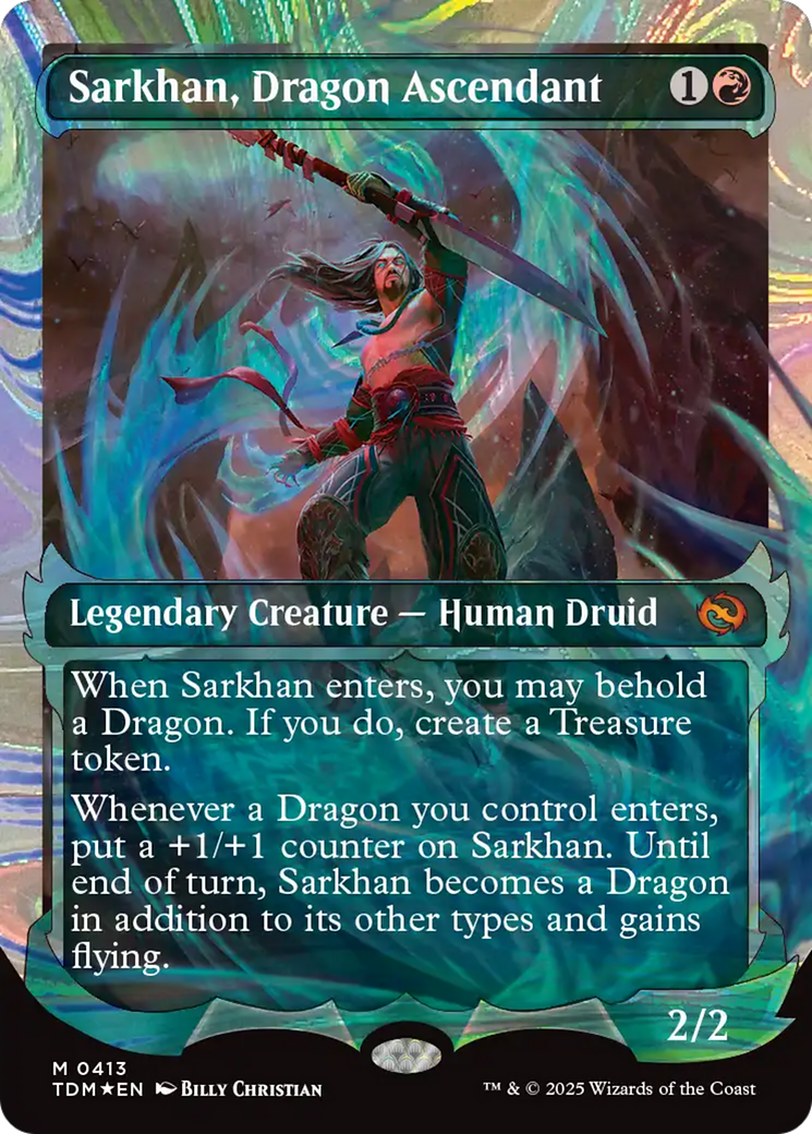 Sarkhan, Dragon Ascendant (0413) (Showcase) (Halo Foil) [Tarkir: Dragonstorm] | Boutique FDB TCG