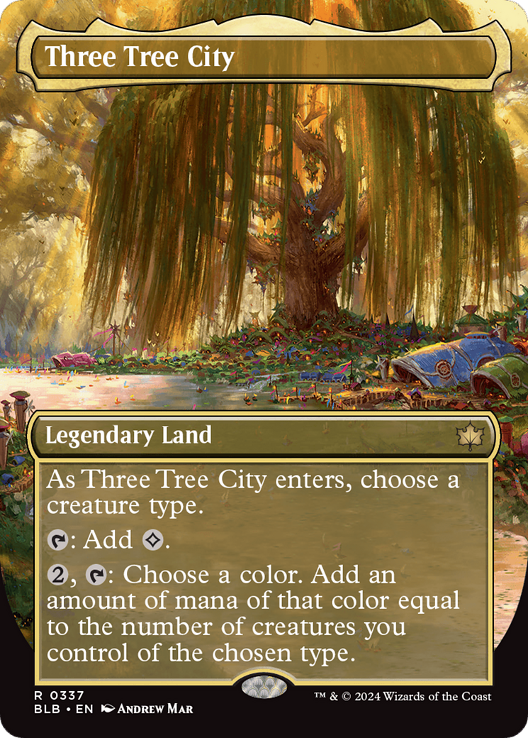 Three Tree City (Borderless) (0337) [Bloomburrow] | Boutique FDB TCG