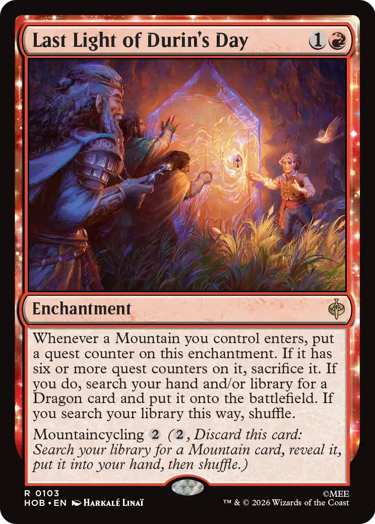 Last Light of Durin's Day [The Hobbit] | Boutique FDB TCG