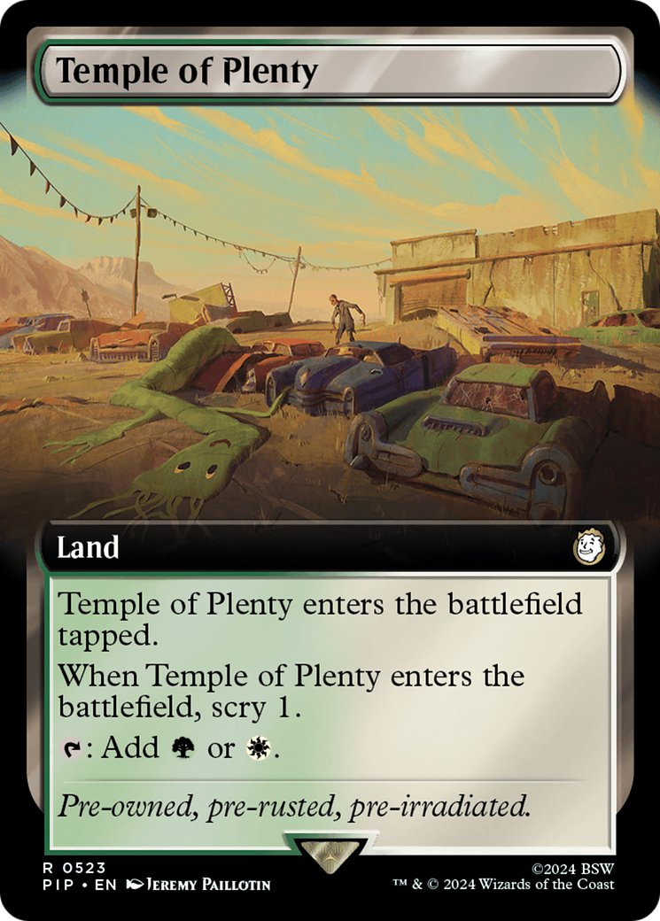 Temple of Plenty (Extended Art) [Fallout] | Boutique FDB TCG