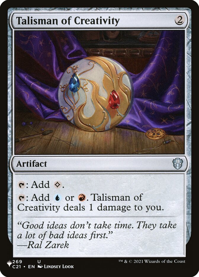 Talisman of Creativity [Secret Lair: Heads I Win, Tails You Lose] | Boutique FDB TCG