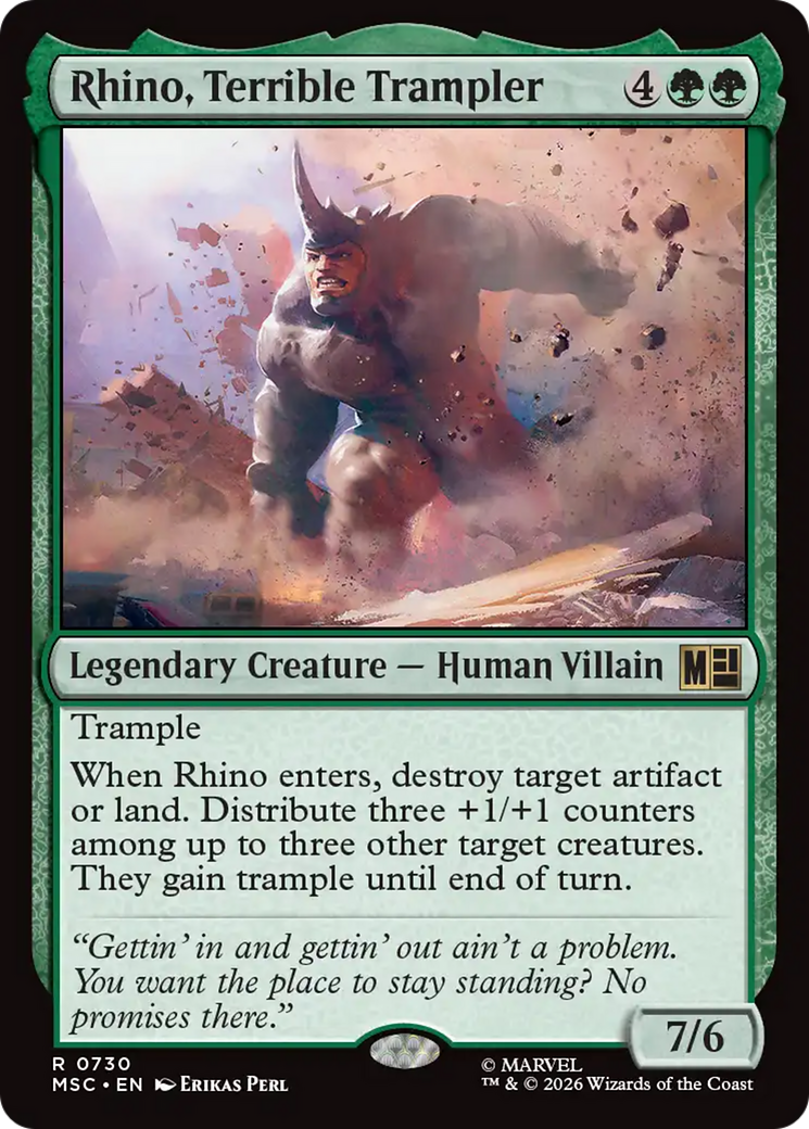 Rhino, Terrible Trampler [Marvel Super Heroes Commander] | Boutique FDB TCG
